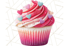 Valentine Cupcake Clip Art PNG for Sweet Printables Product Image 2