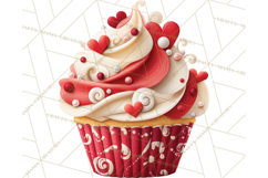 Valentine Cupcake Clip Art PNG for Sweet Printables Product Image 4