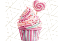 Valentine Cupcake Clip Art PNG for Sweet Printables Product Image 5