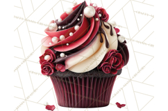 Valentine Cupcake Clip Art PNG for Sweet Printables Product Image 3