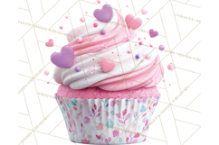 Valentine Cupcake Clip Art PNG for Sweet Printables Product Image 4
