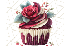 Valentine Cupcake Clip Art PNG for Sweet Printables Product Image 2