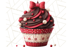 Valentine Cupcake Clip Art PNG for Sweet Printables Product Image 3
