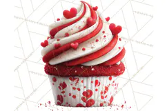 Valentine Cupcake Clip Art PNG for Sweet Printables Product Image 5