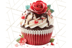 Valentine Cupcake Clip Art PNG for Sweet Printables Product Image 3