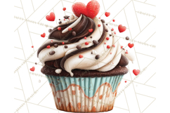 Valentine Cupcake Clip Art PNG for Sweet Printables Product Image 5