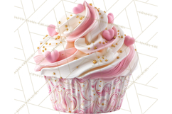 Valentine Cupcake Clip Art PNG for Sweet Printables Product Image 2