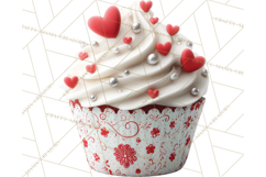Valentine Cupcake Clip Art PNG for Sweet Printables Product Image 3