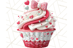 Valentine Cupcake Clip Art PNG for Sweet Printables Product Image 5