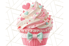 Valentine Cupcake Clip Art PNG for Sweet Printables Product Image 2