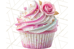 Valentine Cupcake Clip Art PNG for Sweet Printables Product Image 4