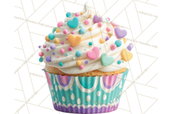 Valentine Cupcake Clip Art PNG for Sweet Printables Product Image 4