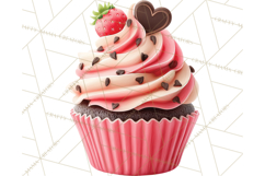 Valentine Cupcake Clip Art PNG for Sweet Printables Product Image 5