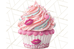 Valentine Cupcake Clip Art PNG for Sweet Printables Product Image 4