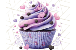 Valentine Cupcake Clip Art PNG for Sweet Printables Product Image 5