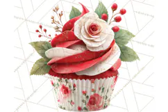 Valentine Cupcake Clip Art PNG for Sweet Printables Product Image 3