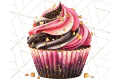 Valentine Cupcake Clip Art PNG for Sweet Printables Product Image 4