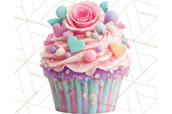 Valentine Cupcake Clip Art PNG for Sweet Printables Product Image 2