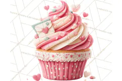 Valentine Cupcake Clip Art PNG for Sweet Printables Product Image 3