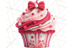 Valentine Cupcake Clip Art PNG for Sweet Printables Product Image 4