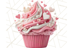 Valentine Cupcake Clip Art PNG for Sweet Printables Product Image 2