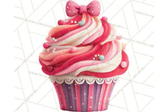 Valentine Cupcake Clip Art PNG for Sweet Printables Product Image 3