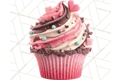 Valentine Cupcake Clip Art PNG for Sweet Printables Product Image 4