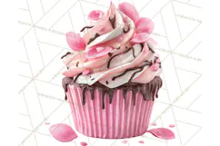 Valentine Cupcake Clip Art PNG for Sweet Printables Product Image 5