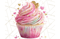 Valentine Cupcake Clip Art PNG for Sweet Printables Product Image 3