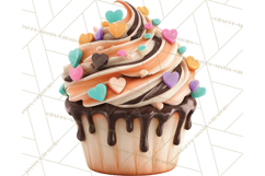 Valentine Cupcake Clip Art PNG for Sweet Printables Product Image 4