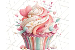 Valentine Cupcake Clip Art PNG for Sweet Printables Product Image 5
