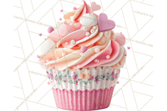 Valentine Cupcake Clip Art PNG for Sweet Printables Product Image 4