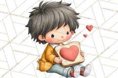 Sweetheart School Bus Clipart PNG, Kids Valentine Art Product Image 3