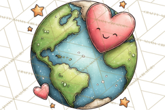 Sweetheart School Bus Clipart PNG, Kids Valentine Art Product Image 4