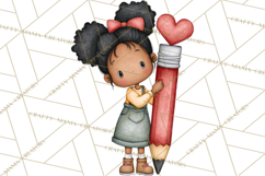 Sweetheart School Bus Clipart PNG, Kids Valentine Art Product Image 5