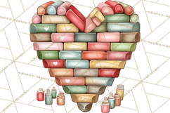 Sweetheart School Bus Clipart PNG, Kids Valentine Art Product Image 2