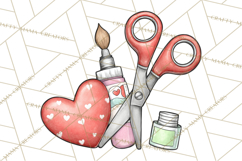 Sweetheart School Bus Clipart PNG, Kids Valentine Art Product Image 3