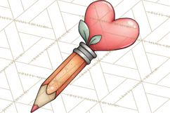 Sweetheart School Bus Clipart PNG, Kids Valentine Art Product Image 5