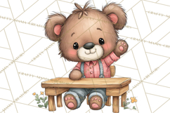 Sweetheart School Bus Clipart PNG, Kids Valentine Art Product Image 5