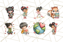 Sweetheart School Bus Clipart PNG, Kids Valentine Art Product Image 3