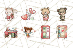 Sweetheart School Bus Clipart PNG, Kids Valentine Art Product Image 2