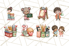 Sweetheart School Bus Clipart PNG, Kids Valentine Art Product Image 5