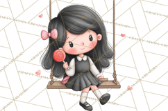 Sweetheart School Bus Clipart PNG, Kids Valentine Art Product Image 3