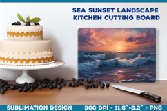 Sunset Cutting Board Sublimation. Sublimation cutting board Product Image 1