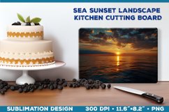 Sunset Cutting Board Sublimation. Sunset scene sublimation Product Image 1