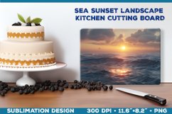 Sunset Cutting Board Sublimation. Kitchen sublimation decor Product Image 1