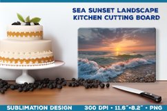 Sunset Cutting Board Sublimation. Sunset cutting board PNG Product Image 1