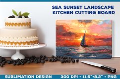 Sunset Cutting Board Sublimation. Sunset cutting board art Product Image 1