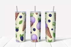 Sweets sublimation design Skinny tumbler wrap design 