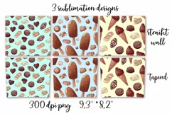 Sweets sublimation design Skinny tumbler wrap design 